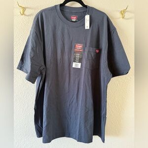 NWT Wrangler Workwear Cotton Pocket T-Shirt Men’s 3XL Navy Blue Soft Crewneck